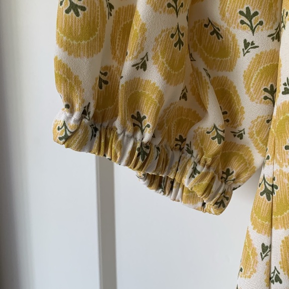 Yellow Patterned Women's Top - Picture 7 of 10